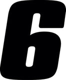 Hardline Dirt Digits 3pk 7 in. - High Gloss Number 6 - Black