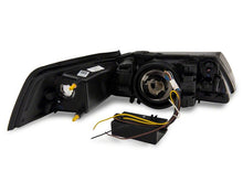 Load image into Gallery viewer, Raxiom 99-04 Ford Mustang Axial Series Headlights w/ Sequential LED Bar- Black Housing (Clear Lens)
