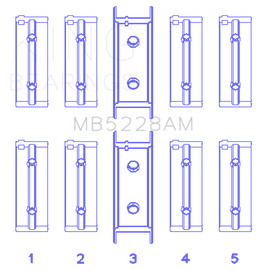 King Engine Bearings Mitsubishi 4G52 (Size +0.50mm) Main Bearing Set