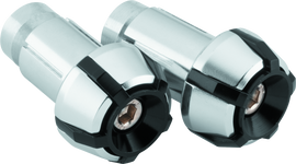 BikeMaster Anti-Vibration Bar Ends - Black/Silver