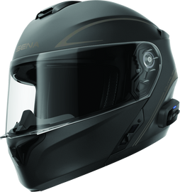 Sena Technologies Outrush R Flip-Up Bluetooth Helmet Matte Black - Small