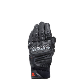 Dainese Carbon 4 Short Leather Gloves Black/Fluorescent Red - Large