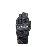 Dainese Carbon 4 Short Leather Gloves Black/Fluorescent Red - Large