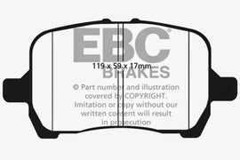 EBC 06-09 Pontiac Solstice / 06-10 Saturn Sky Bluestuff Front Brake Pads