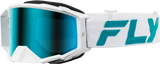 Zone Elite Goggle White/Teal W/ Blue/Teal Mir/Sky Blue Lens