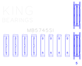 King Subaru FA/FB Main Bearing Set - Size STD