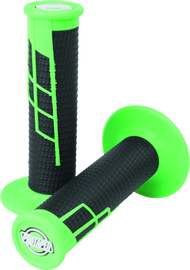 ProTaper Clamp-On 1/2 Waffle Grips - Neon Green/Black