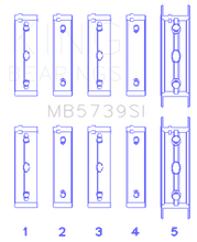 Load image into Gallery viewer, King Subaru EJ20/EJ22/EJ25 Bi-Metal Silicon Aluminum Main Bearing Set - Size +.002mm
