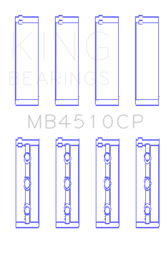 King 2005-2012 Nissan VQ40DE 6 Cyl Performance Main Bearing Set - Size STD