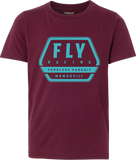 Youth Fly Track Tee Maroon Ym