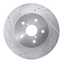 Load image into Gallery viewer, R1 2015-2025 Subaru Outback Rear Left Drilled &amp; Slotted Silver Brake Rotor