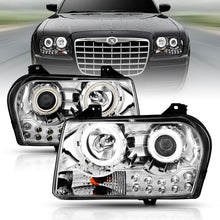 Load image into Gallery viewer, ANZO 2005-2010 Chrysler 300 Projector Headlights w/ Halo Chrome