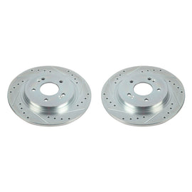 Power Stop 19-20 Hyundai Santa Fe Rear Evolution Drilled & Slotted Rotors - Pair