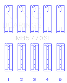 King Engine Bearings Nissan Vk45Dd/E/Vk50Ve/Vk56DE/Vd (Size +0.50mm) Main Bearing Set