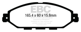 EBC 14+ Infiniti QX60 3.5 Greenstuff Front Brake Pads