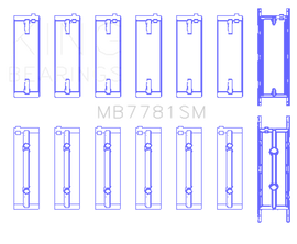King BMW N57 D30 A/B/C/N57N/N57S Main Bearing Set - Size STD