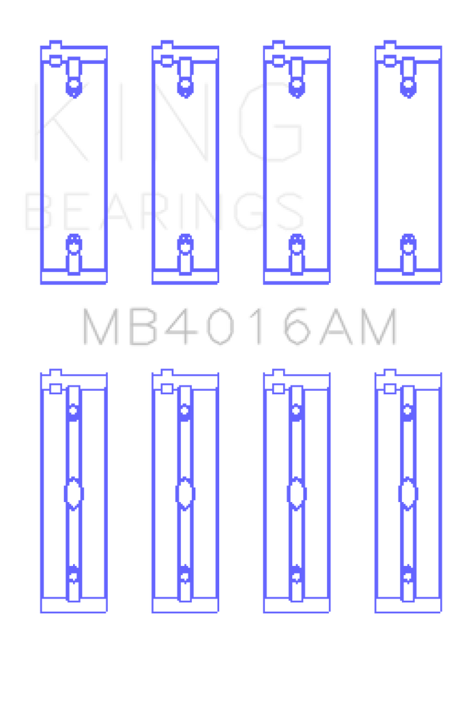 King Mitsubishi 181CI 3.0L 6G72 V6 Main Bearing Set - Size STD