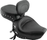 Mustang 00-08 Honda VT1100 Sabre,97-08 Spirit,87-97 Shadow Wide Touring 1PC Seat w/Studs - Black