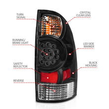 Load image into Gallery viewer, ANZO 2005-2015 Toyota Tacoma LED Taillights Black