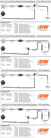 DeatschWerks 2006+ Hemi X2 Series Pump Module -8AN Feed w/ -6AN Return PTFE Plumbing Kit