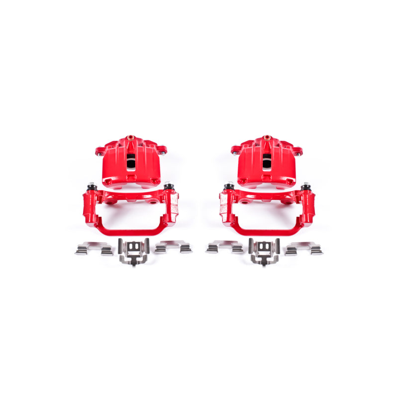 Power Stop 00-03 Cadillac DeVille Rear Red Calipers w/Brackets - Pair