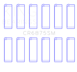 King Mercedes Benz OM 642 Sputter Replacement Connecting Rod Bearing - Size +0.25mm