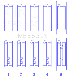 King Chevrolet 151/153 (Size STD) Main Bearing Set