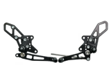 Vortex Racing 08-13 Kawasaki EX250 Ninja,13-17 EX300 Ninja Adjustable Rearsets- Black