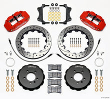 Load image into Gallery viewer, Wilwood Narrow Superlite 6R Front Hat Kit 12.88in Drill Red 06-12 Volkswagen GTI w/ Lines