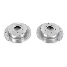 Load image into Gallery viewer, Power Stop 09-15 Mitsubishi Lancer Rear Evolution Drilled &amp; Slotted Rotors - Pair
