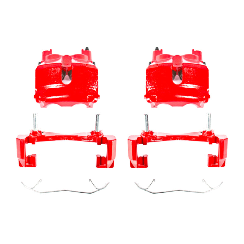 Power Stop 99-02 Jeep Grand Cherokee Front Red Calipers w/Brackets - Pair