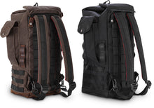 Load image into Gallery viewer, Burly Brand Voyager Sissy Bar Backpack - Dark Oak