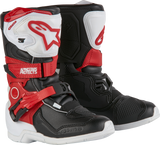 Tech 3s Kids Boots White/Blk/Bt Red Sz 12