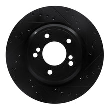 Load image into Gallery viewer, R1 00-06 BMW M3 Rear Right Drilled &amp; Slotted Black Brake Rotor