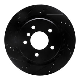 R1 95-99 BMW M3 E36 Right Rear Drilled & Slotted Black Brake Rotor