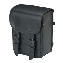 Load image into Gallery viewer, Willie &amp; Max Universal Black Magic Sissy Bar Bag (8 inches L x 10 inches H x 4.5 inches W) - Black