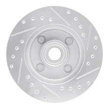 Load image into Gallery viewer, R1 78-93 Ford Thunderbird Front Left Drilled &amp; Slotted Silver Brake Rotor