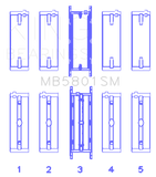 King BMW N63/S63 Crankshaft Main Bearing Set - Size +0.25mm