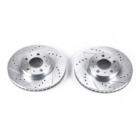 Power Stop 94-97 Volvo 850 Front Evolution Drilled & Slotted Rotors - Pair