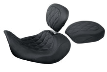 Load image into Gallery viewer, Mustang 06-17 Harley Dyna Wide Tripper Forward Passenger Seat Diamond Stitch - Black