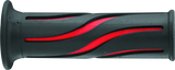 BikeMaster 7/8in Wave Grips - Black/Red