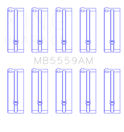 King Engine Bearings Isuzu 4Zb1 (Size +0.75mm) Main Bearing Set