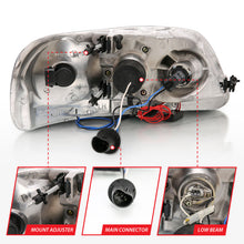 Load image into Gallery viewer, ANZO 1997.5-2003 Ford F-150 Projector Headlights w/ Halo and LED Black 1pc