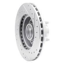 Load image into Gallery viewer, R1 78-93 Ford Thunderbird Front Left Drilled &amp; Slotted Silver Brake Rotor