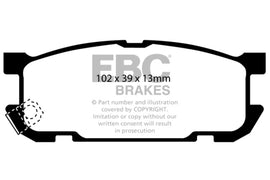 EBC 01-03 Mazda Miata MX5 1.8 (Sports Suspension) Ultimax2 Rear Brake Pads