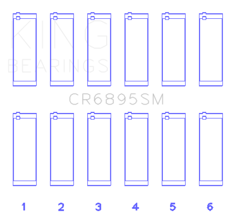 King Ford EcoBoost 3.5L/3.7L V6 (.781 Width) Performance Rod Bearing Set - Size STD
