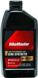 BikeMaster 20W50 Semi Synthetic Oil - Quart