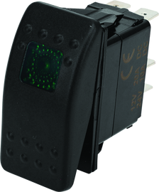 DragonFire Racing Lighted Switch On/Off Rocker Switch Green Lite