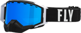 Zone Pro Snow Goggle Blk/White W/ Blue Mir/Plrzd Smoke Lens