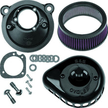Load image into Gallery viewer, S&amp;S Cycle 2007+ XL Sportster Models Stealth Air Cleaner Kit w/ Gloss Black Mini Teardrop Cover